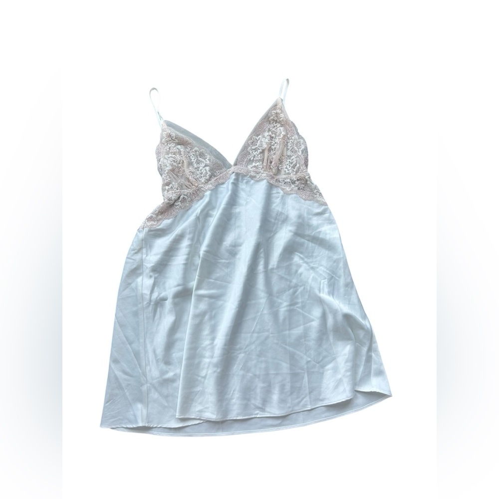 Flora Nikrooz White Chemise with Lace Trim